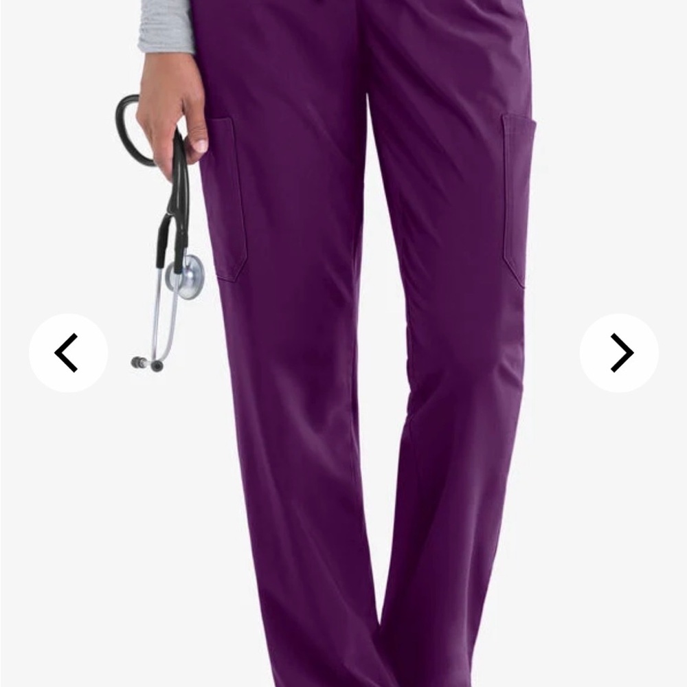 Easy Stretch Women's Scrub Pants - Eggplant